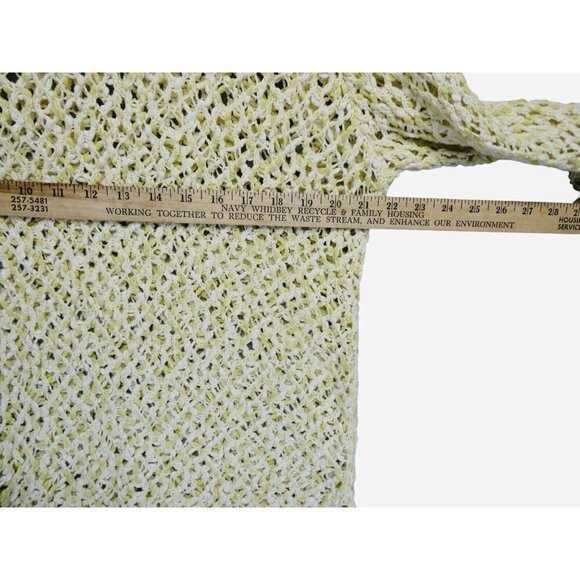 J JILL shirt top Crochet tunic Size L ‎ 3/4 Sleeve hippie boho casual Beach - Picture 6 of 11